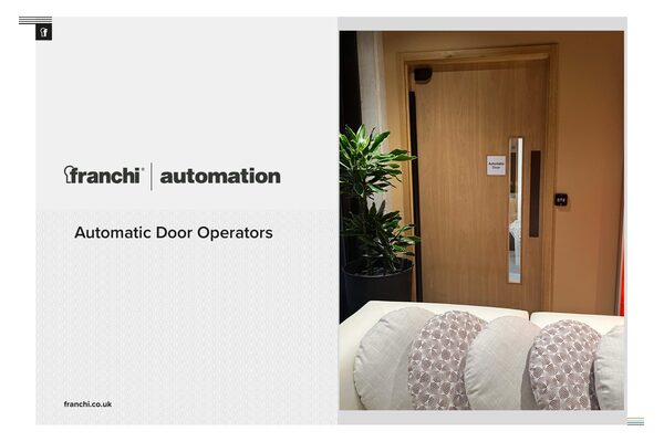 Franchi Automation automatic door operators brochure